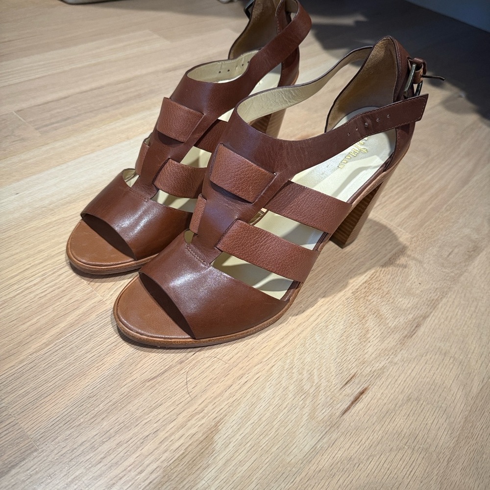 Cole Haan Brown Leather Heeled Sandals